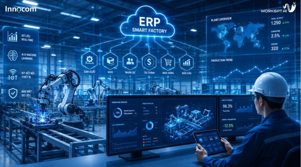 Smart Factory AI ERP: Định hình quản trị sản xuất 2026