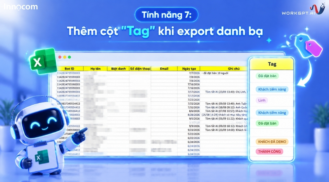 Thêm cột "Tag" khi export danh bạ