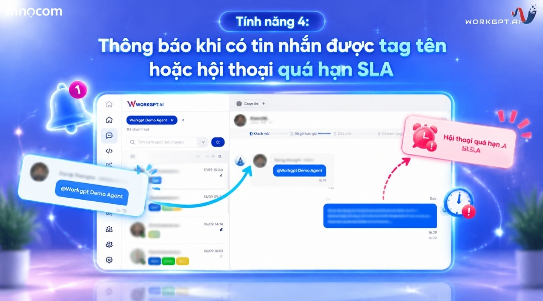 Thông báo khi được tag tên và cảnh báo SLA