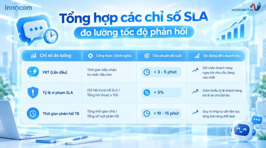 Tổng hợp các chỉ số SLA đo lường tốc độ phản hồi