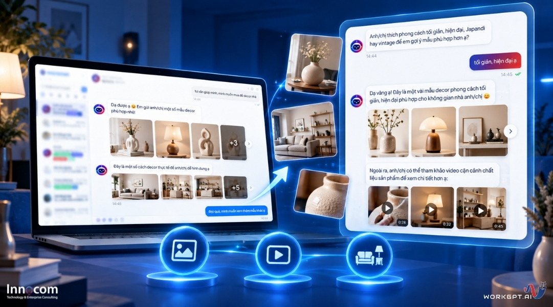 Chatbot AI tự động gửi hình ảnh sắc nét theo ngữ cảnh