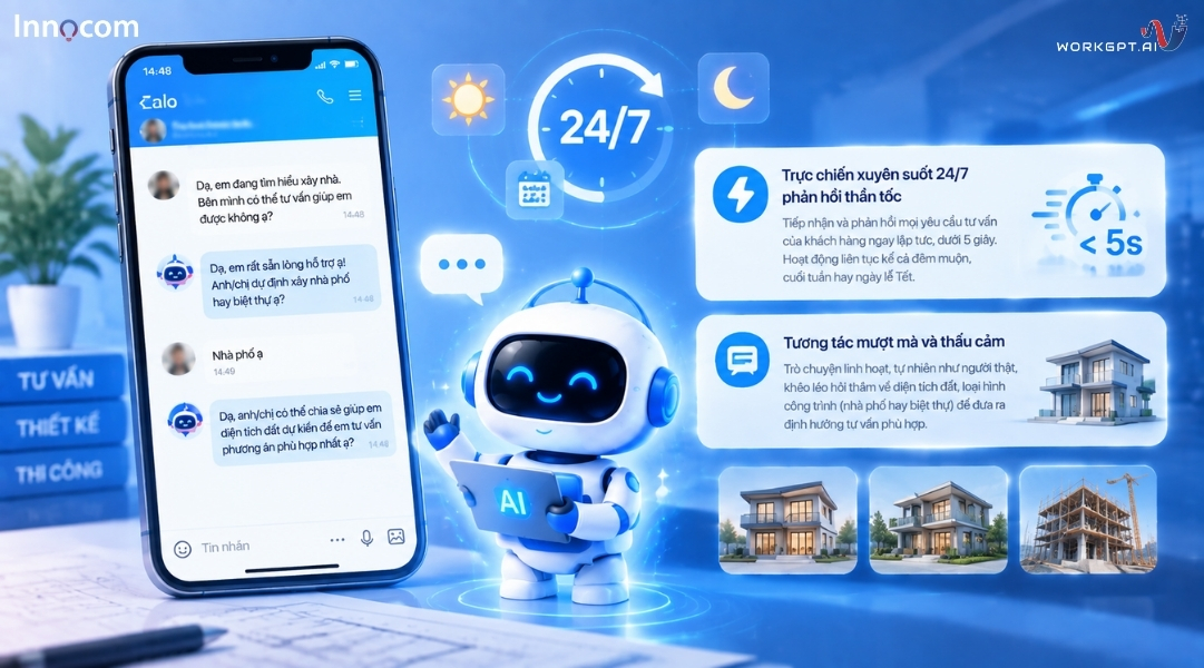 WorkGPT Zalo Chatbot AI trực chiến 24/7