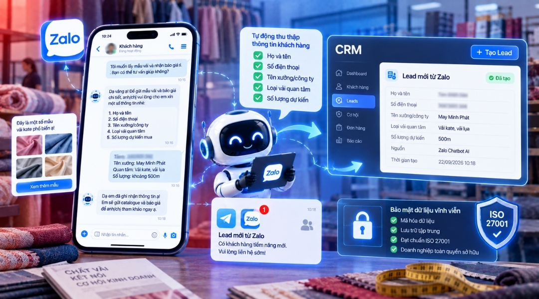 Zalo Chatbot AI thu thập thông tin tự động