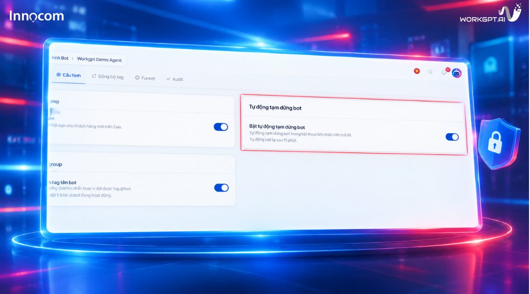 Chatbot tự động tạm dừng khi nhân viên vào tư vấn