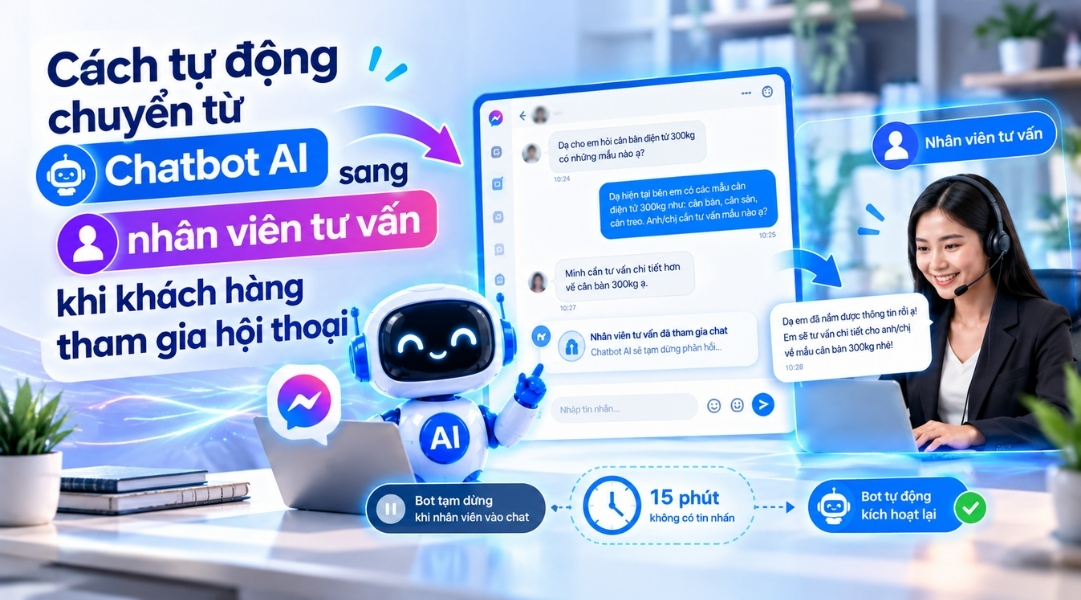 chuyển từ chatbot ai sang nhân viên tư vấn