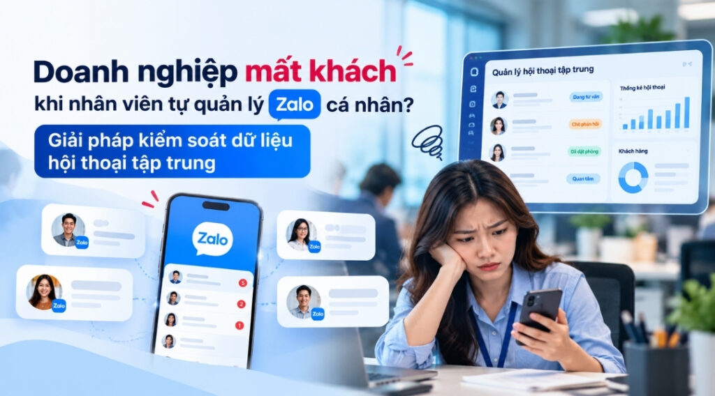 Doanh nghiệp mất khách khi nhân viên tự quản lý Zalo cá nhân? Giải pháp kiểm soát dữ liệu hội thoại tập trung
