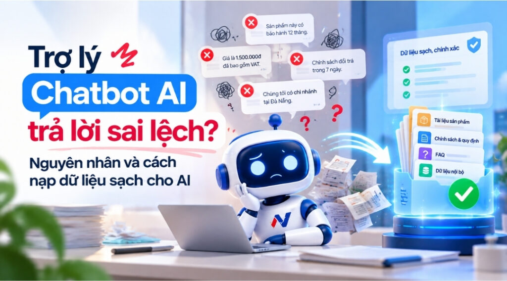 Trợ lý Chatbot AI trả lời sai lệch? Nguyên nhân và cách nạp dữ liệu sạch cho AI