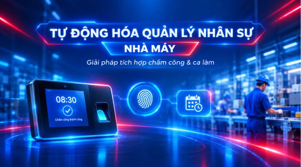 Tự động hóa quản lý nhân sự nhà máy: Giải pháp tích hợp chấm công & ca làm