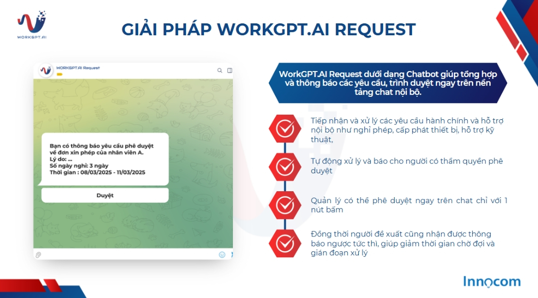 Ứng dụng AI phê duyệt công việc