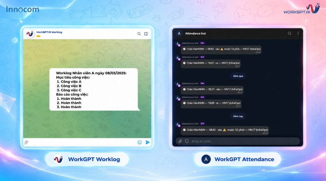 WorkGPT Worklog và Attendance