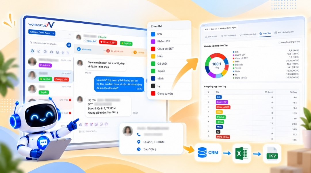 WorkGPT Zaloteam thu thập và quản lý thông tin
