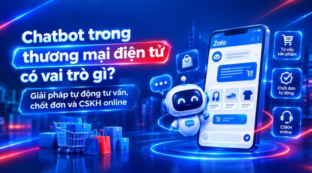 Chatbot thương mại điện tử có vai trò gì? Giải pháp tự động tư vấn, chốt đơn và CSKH online